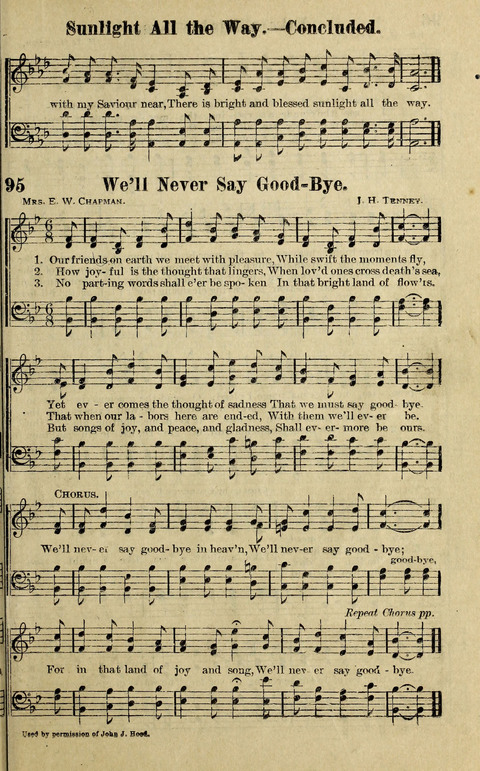 Hosannas to the King: A collection of Gospel Hymns suited to Church, Sunday School and Evangelistic Services page 97