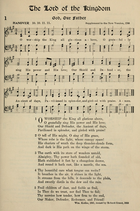 Hymns of the Kingdom of God: with Tunes page 1