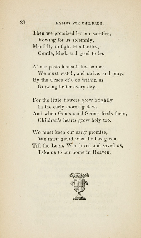 Hymns for Little Children: by the author of "The Lord of the Forest", "Verses for Holy Seasons", and "Baron