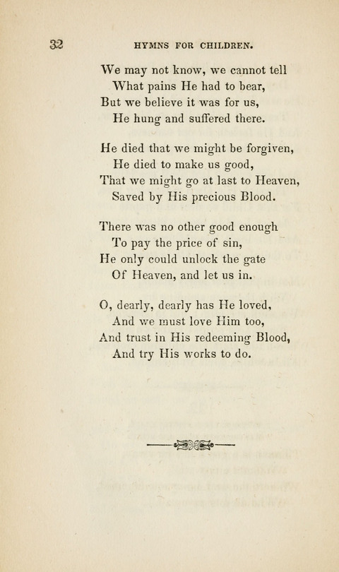 Hymns for Little Children: by the author of "The Lord of the Forest", "Verses for Holy Seasons", and "Baron