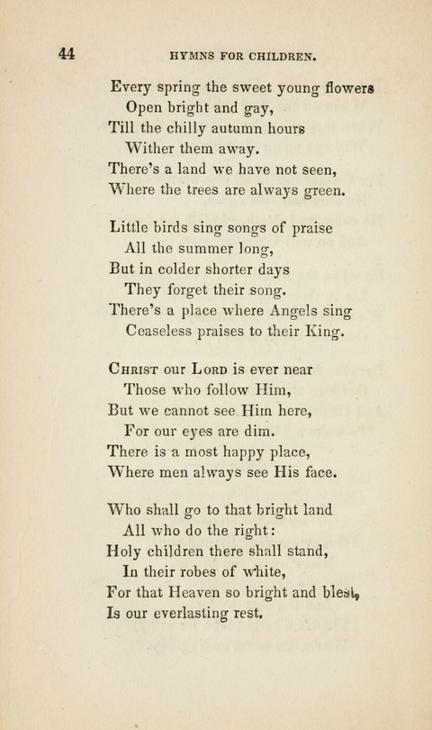 Hymns for Little Children: by the author of "The Lord of the Forest", "Verses for Holy Seasons", and "Baron