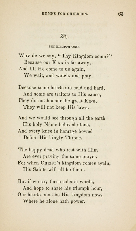 Hymns for Little Children: by the author of "The Lord of the Forest", "Verses for Holy Seasons", and "Baron