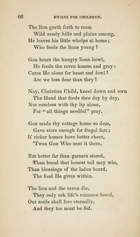 Hymns for Little Children: by the author of "The Lord of the Forest", "Verses for Holy Seasons", and "Baron