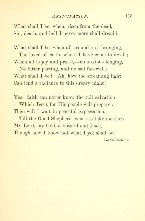 Hymns from the Land of Luther: translated from the German page 115