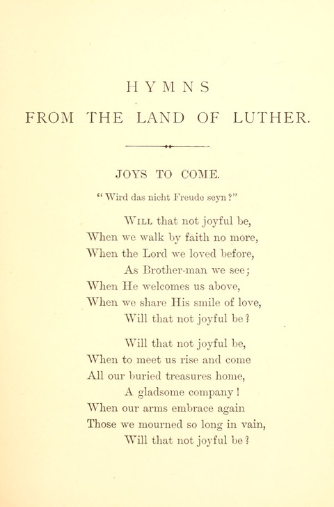 Hymns from the Land of Luther: translated from the German page 13