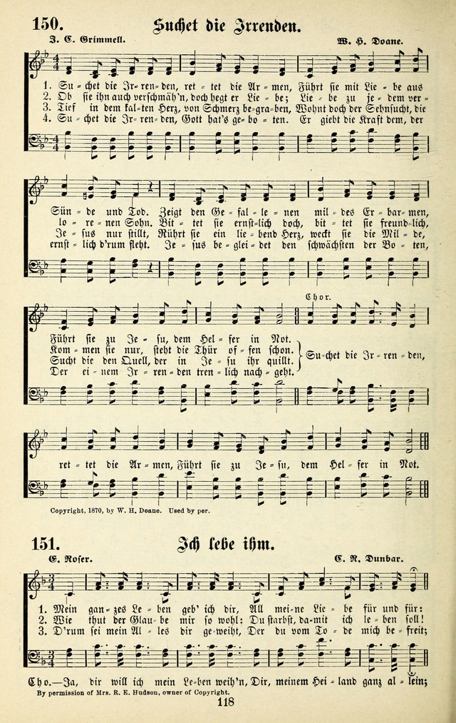 Heils-Lieder, eine Sammlung Geistlicher Lieder für Sonntagsschulen, Jugendvereine page 116