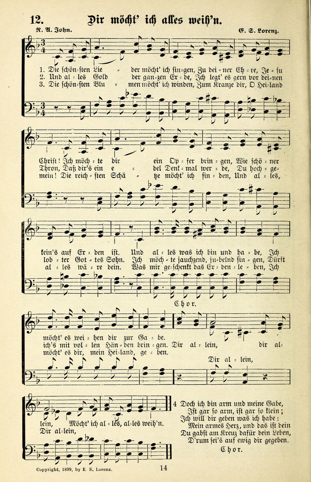 Heils-Lieder, eine Sammlung Geistlicher Lieder für Sonntagsschulen, Jugendvereine page 12