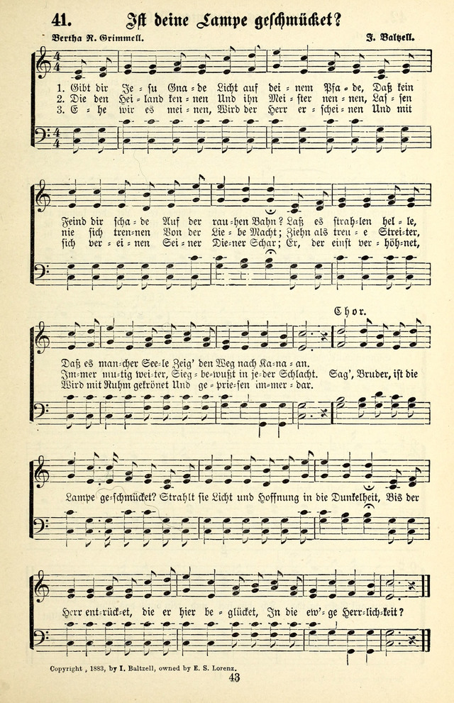 Heils-Lieder, eine Sammlung Geistlicher Lieder für Sonntagsschulen, Jugendvereine page 41