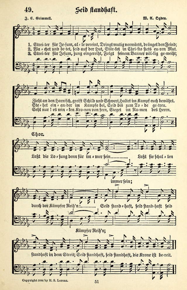 Heils-Lieder, eine Sammlung Geistlicher Lieder für Sonntagsschulen, Jugendvereine page 49