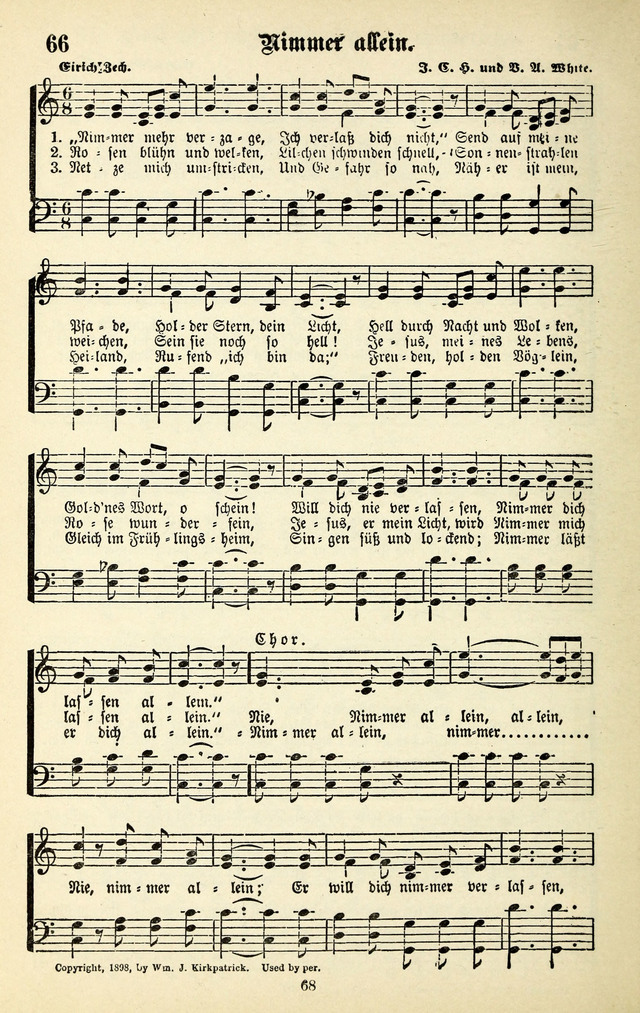 Heils-Lieder, eine Sammlung Geistlicher Lieder für Sonntagsschulen, Jugendvereine page 66