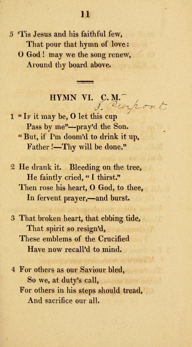 Hymns for the Lords Supper: original and selected. (2nd ed.) page 11