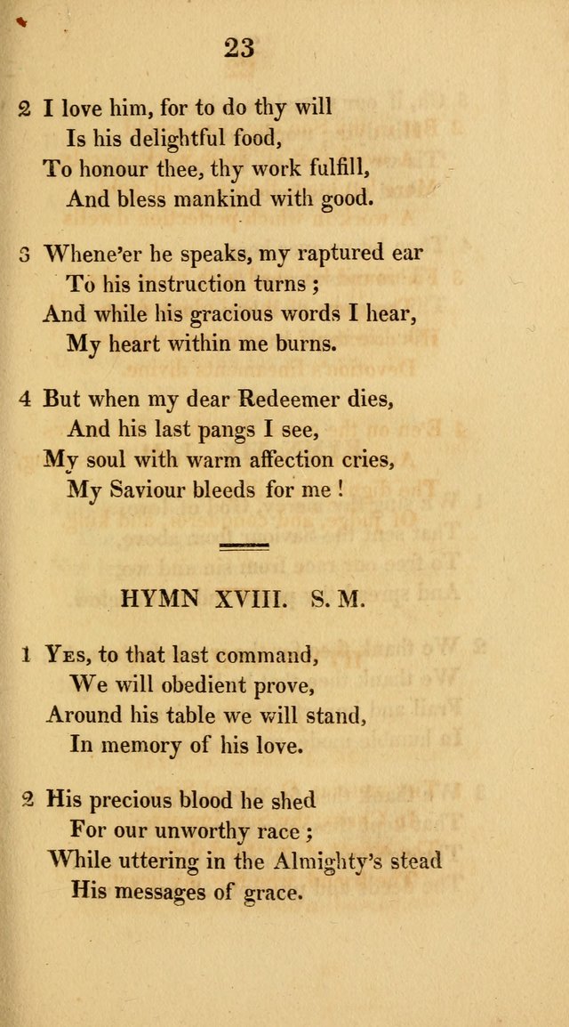 Hymns for the Lords Supper: original and selected. (2nd ed.) page 23