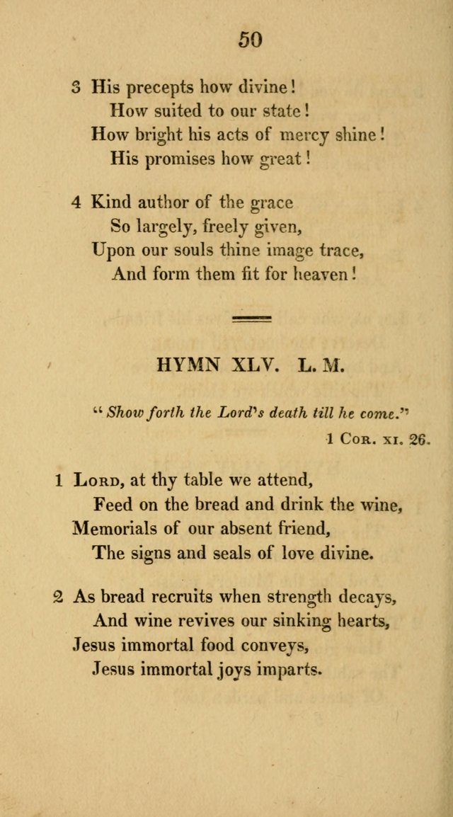 Hymns for the Lords Supper: original and selected. (2nd ed.) page 50