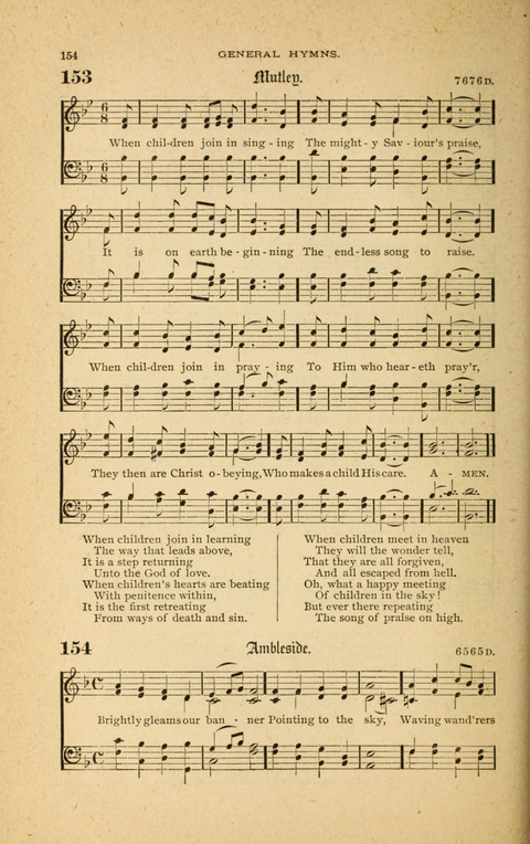 Hymnal with Music for Children page 154