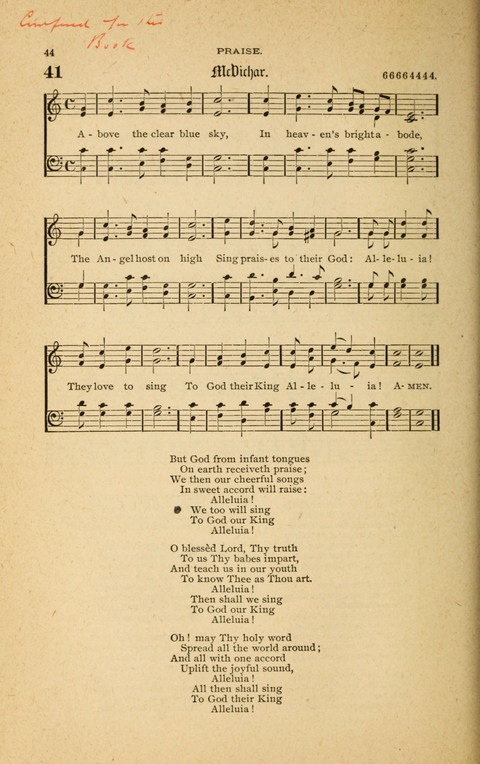 Hymnal with Music for Children page 44