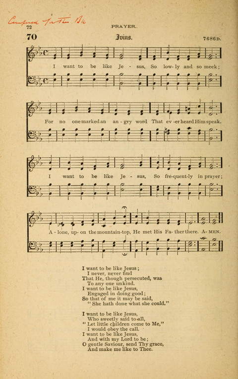 Hymnal with Music for Children page 72