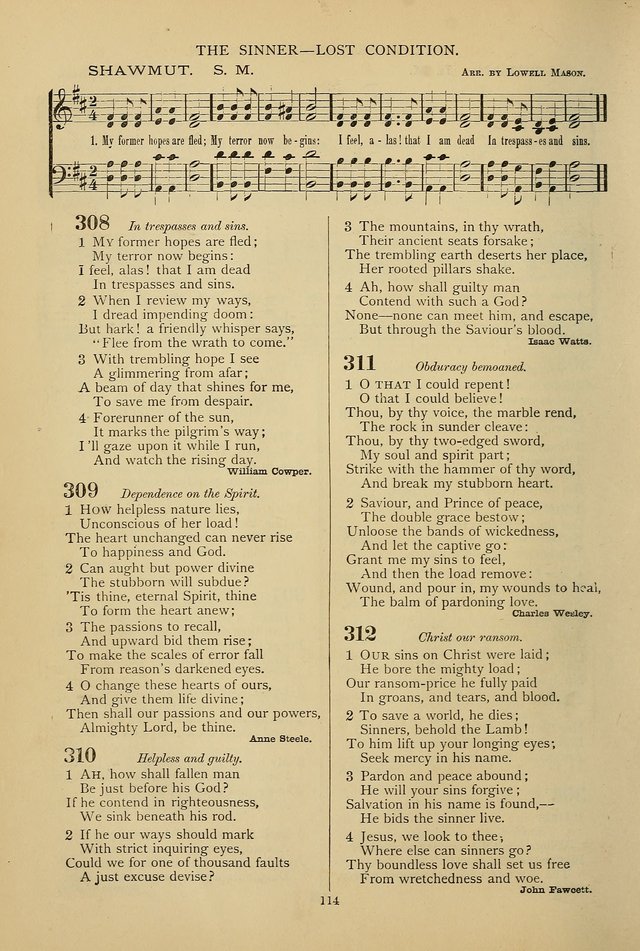 Hymnal of the Methodist Episcopal Church: with tunes page 111