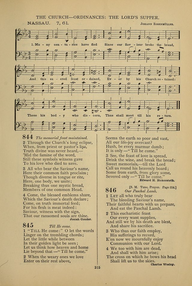 Hymnal of the Methodist Episcopal Church: with tunes page 312