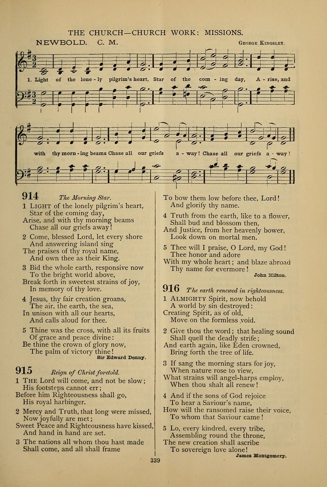 Hymnal of the Methodist Episcopal Church: with tunes page 336