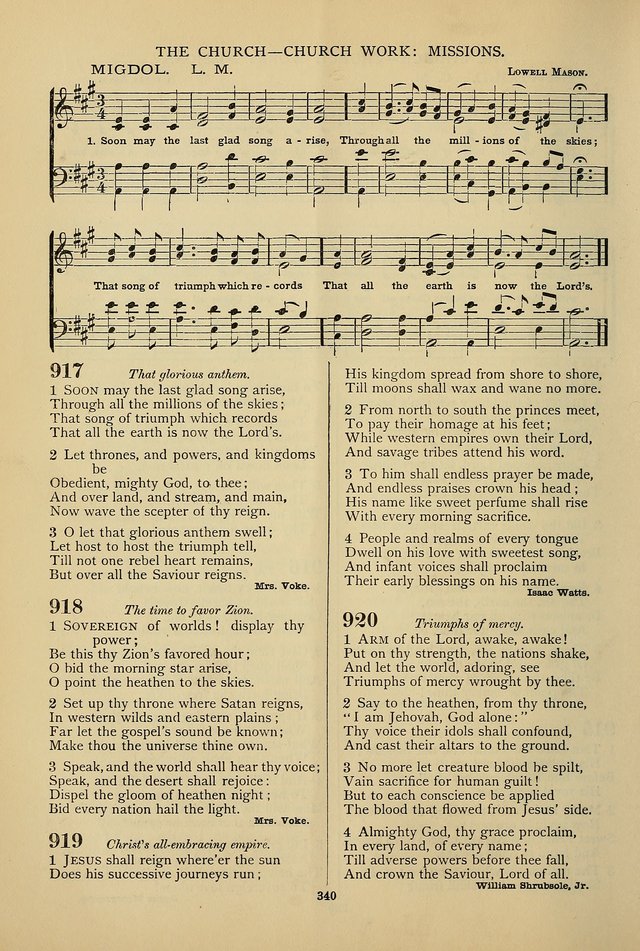 Hymnal of the Methodist Episcopal Church: with tunes page 337