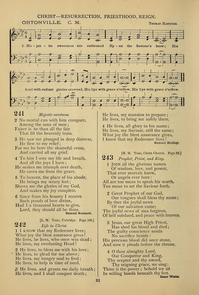 Hymnal of the Methodist Episcopal Church: with tunes page 89