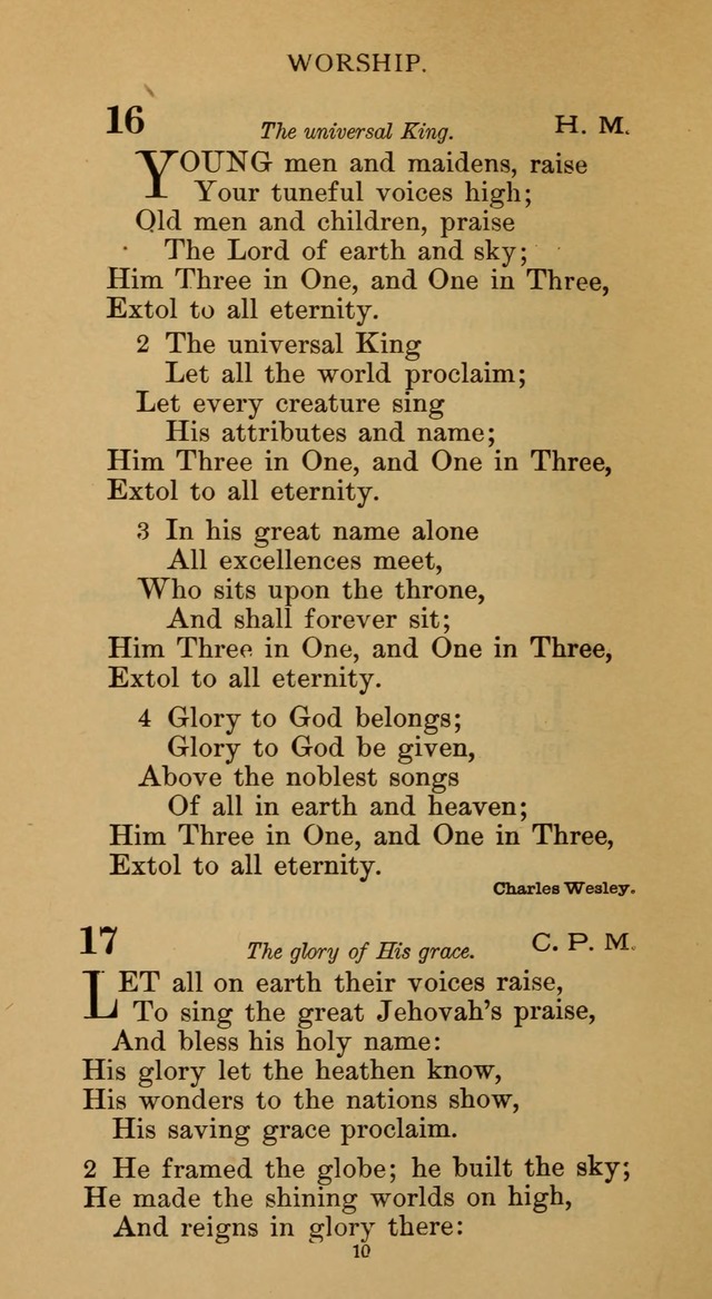 Hymnal of the Methodist Episcopal Church page 10