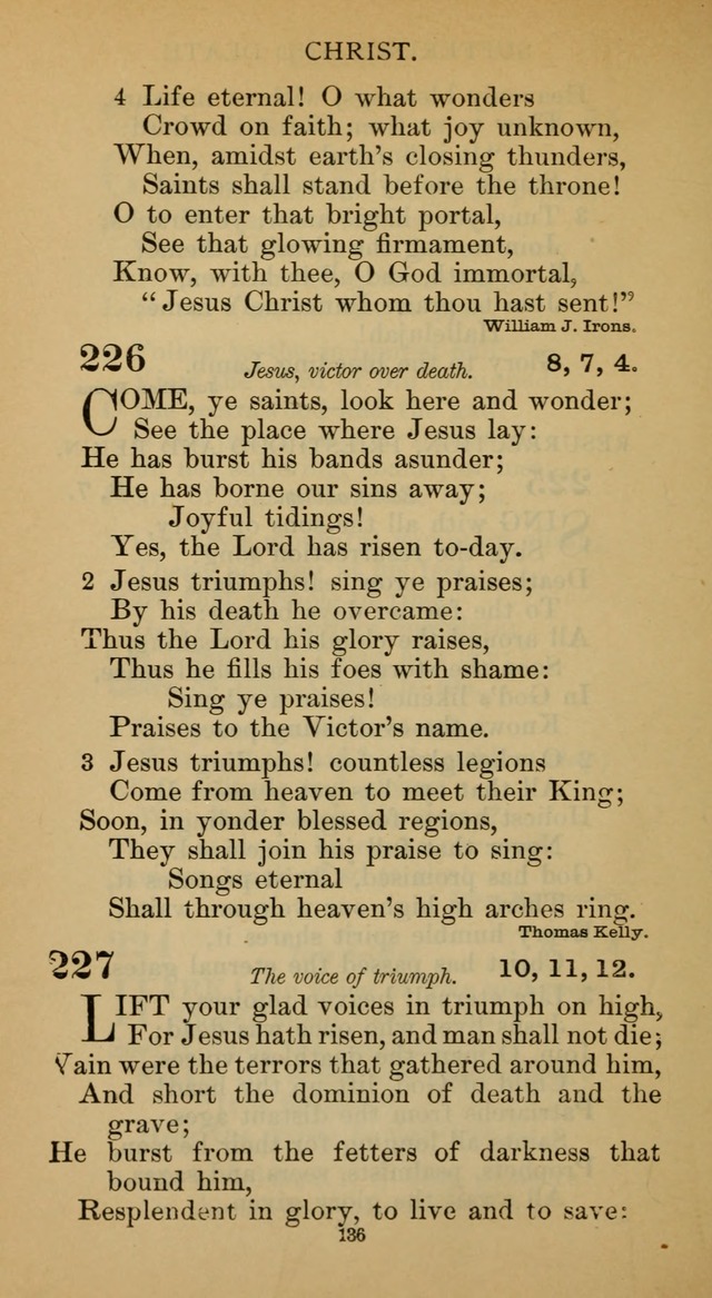 Hymnal of the Methodist Episcopal Church page 136