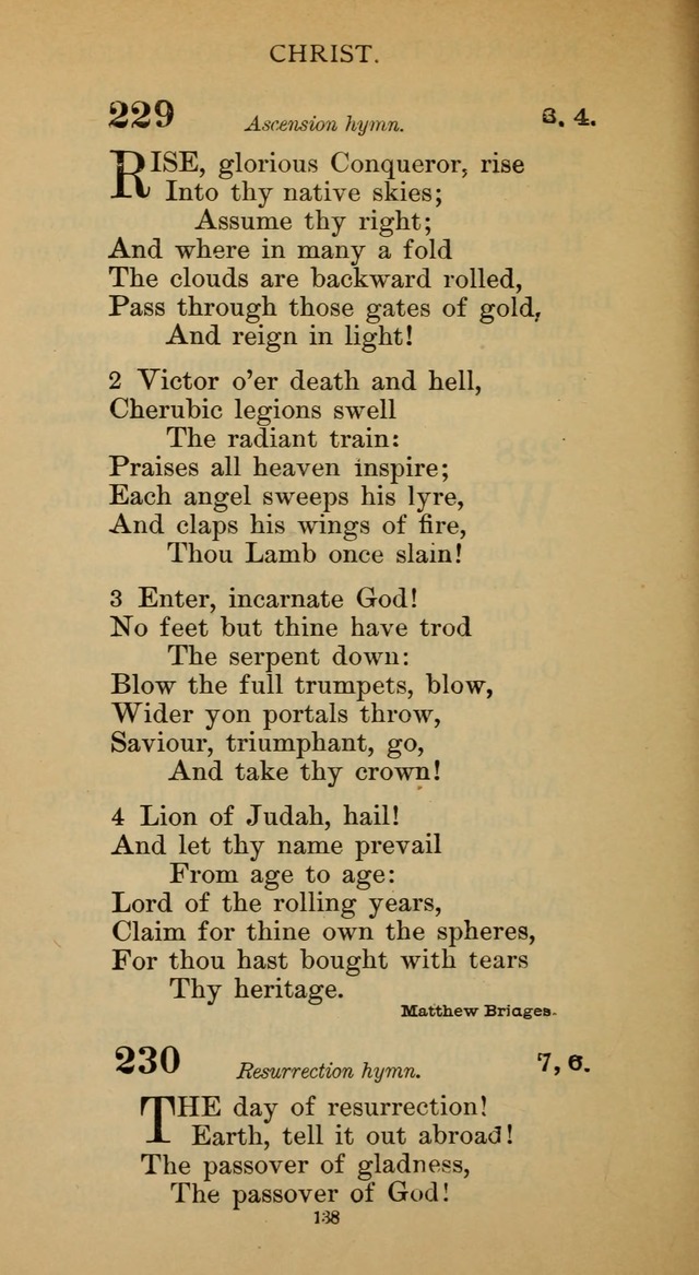 Hymnal of the Methodist Episcopal Church page 138