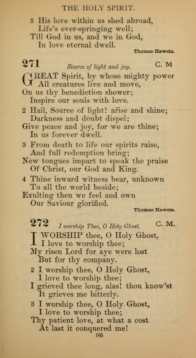 Hymnal of the Methodist Episcopal Church page 165