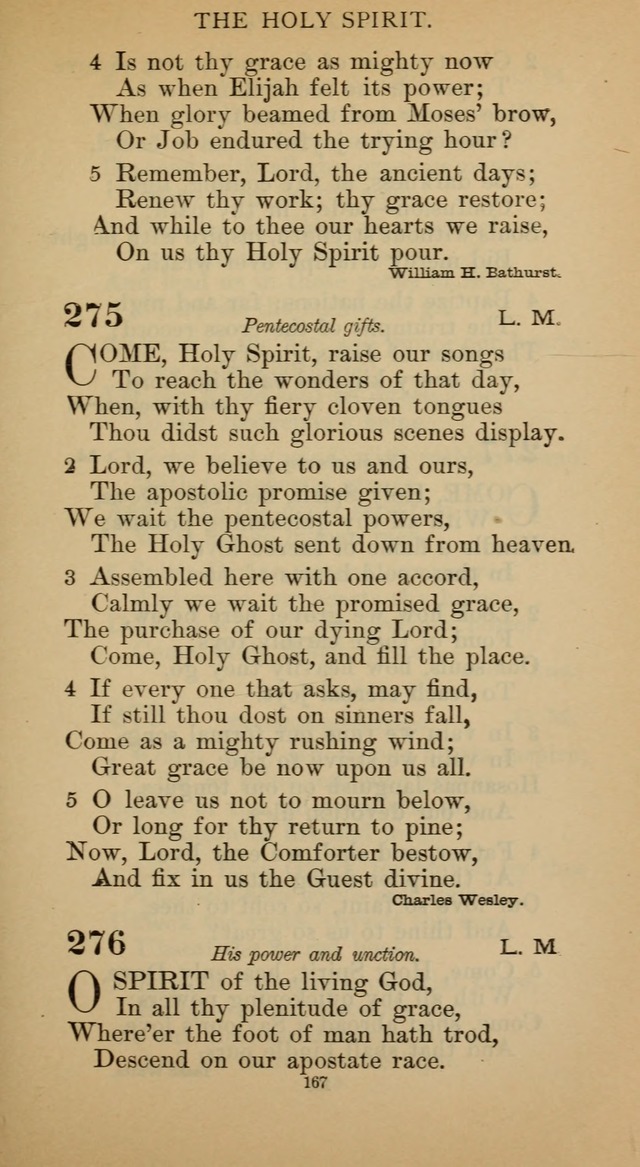 Hymnal of the Methodist Episcopal Church page 167