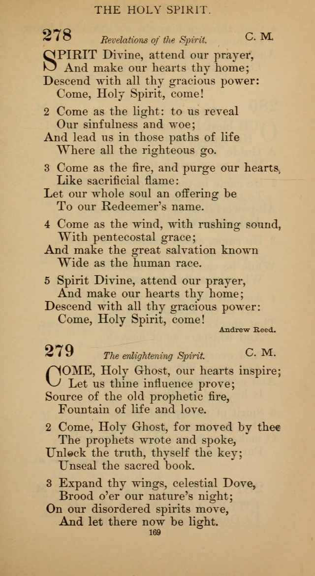 Hymnal of the Methodist Episcopal Church page 169