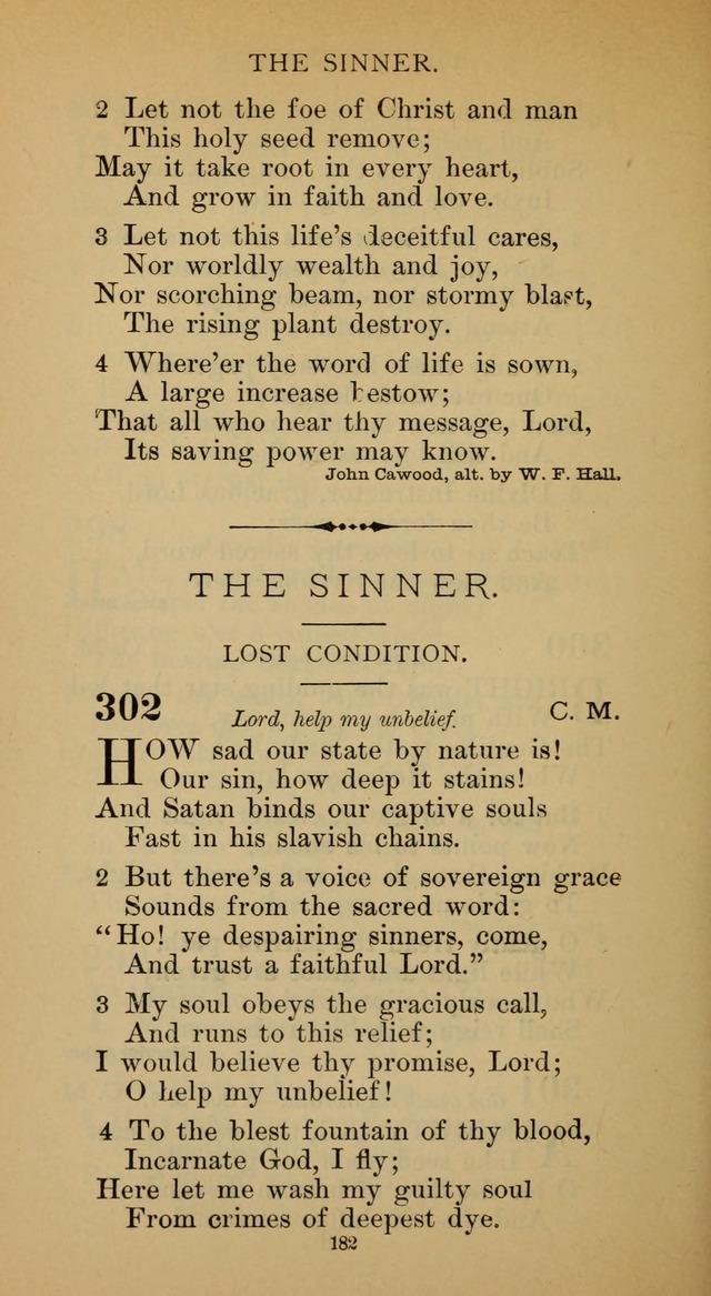 Hymnal of the Methodist Episcopal Church page 182