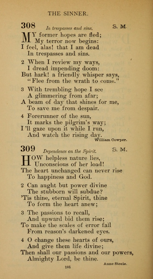 Hymnal of the Methodist Episcopal Church page 186