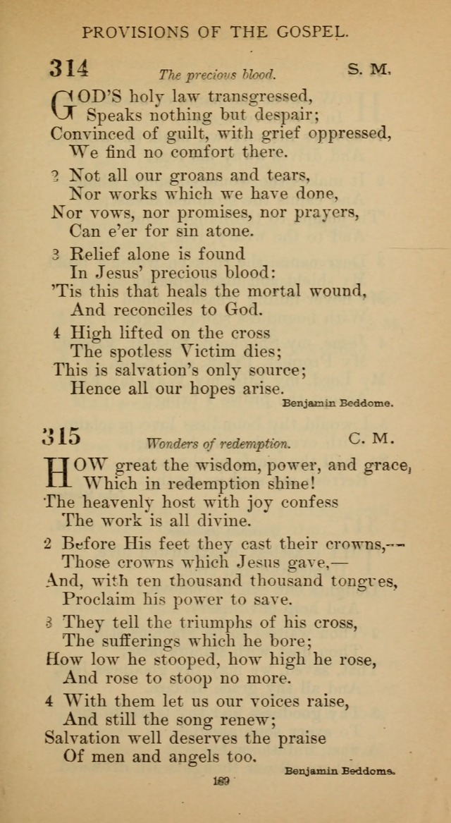 Hymnal of the Methodist Episcopal Church page 189