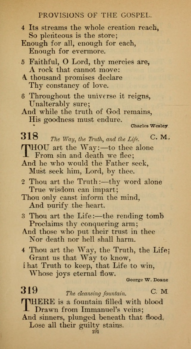 Hymnal of the Methodist Episcopal Church page 191