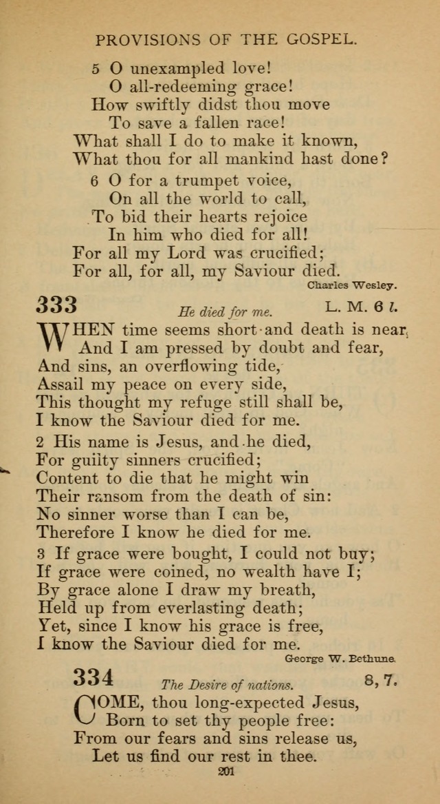 Hymnal of the Methodist Episcopal Church page 201