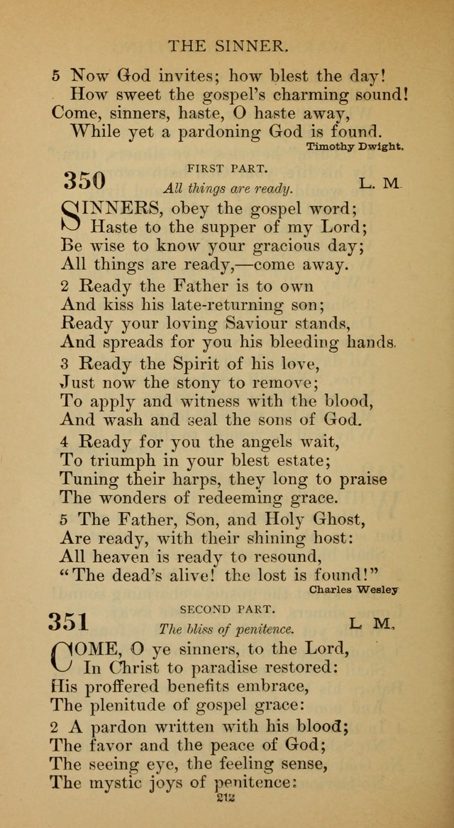Hymnal of the Methodist Episcopal Church page 212