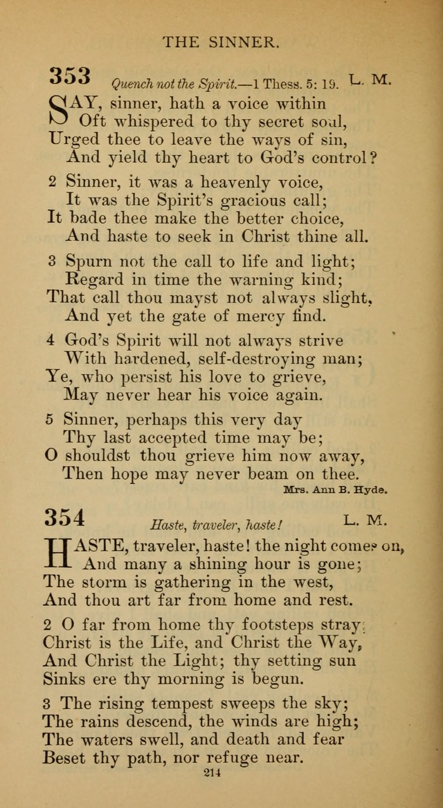 Hymnal of the Methodist Episcopal Church page 214