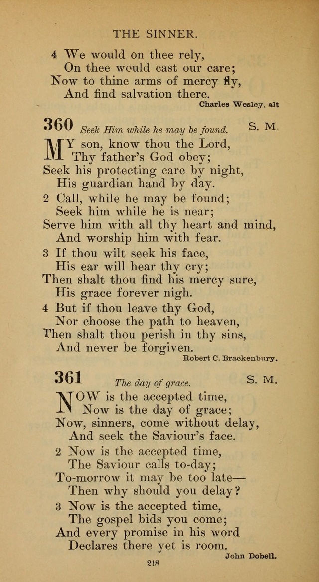 Hymnal of the Methodist Episcopal Church page 218