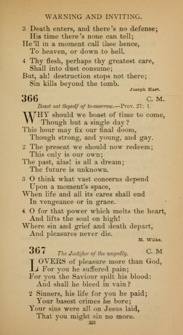 Hymnal of the Methodist Episcopal Church page 221