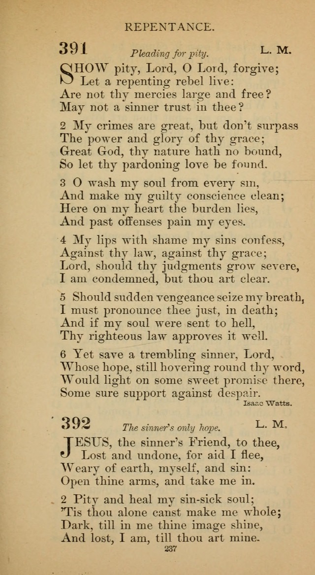 Hymnal of the Methodist Episcopal Church page 237