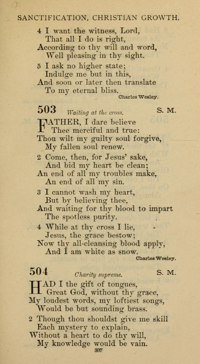 Hymnal of the Methodist Episcopal Church page 307