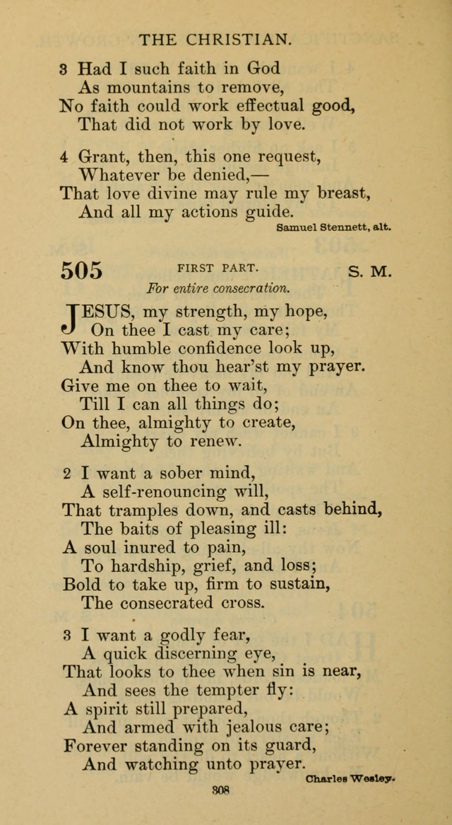 Hymnal of the Methodist Episcopal Church page 308