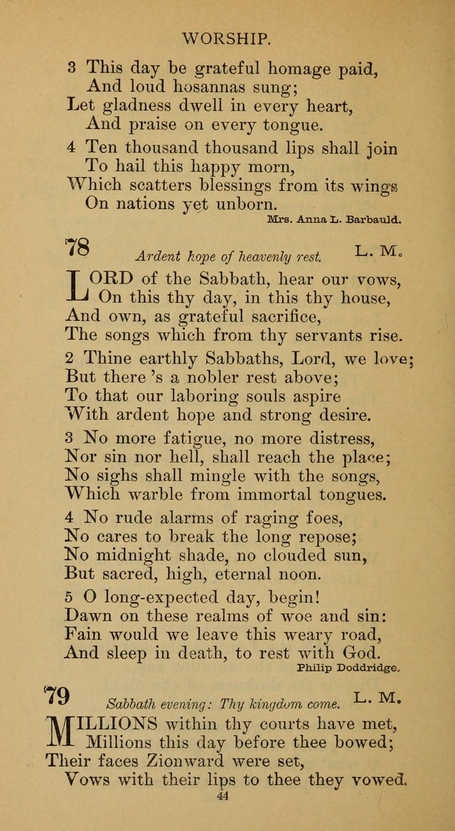 Hymnal of the Methodist Episcopal Church page 44