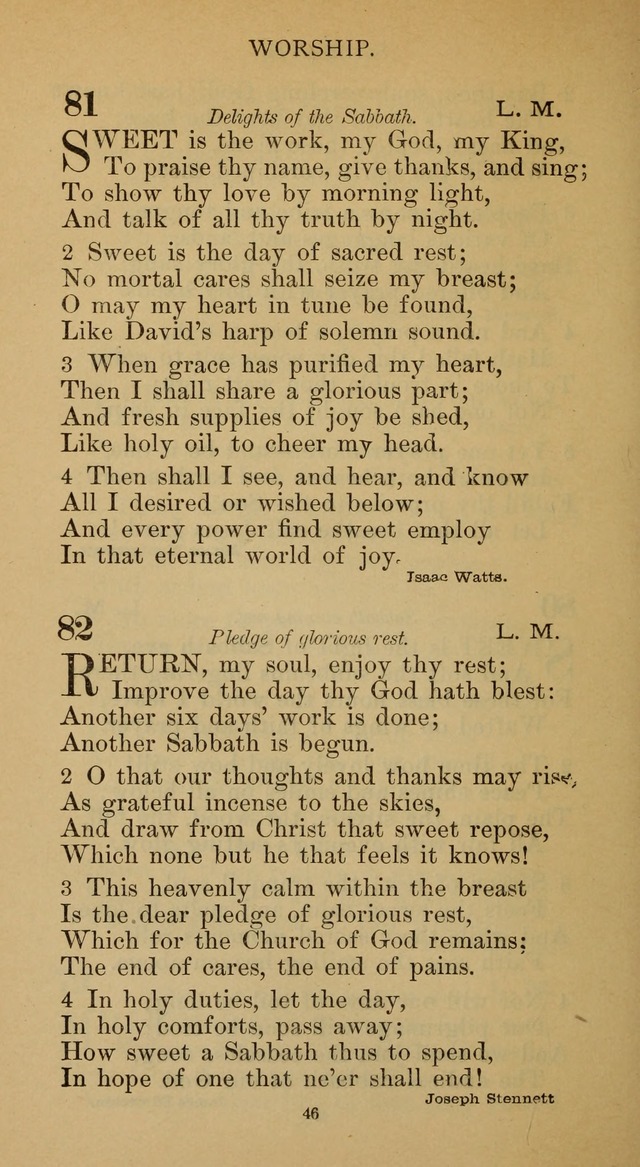 Hymnal of the Methodist Episcopal Church page 46