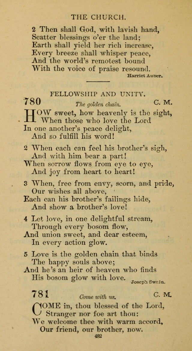 Hymnal of the Methodist Episcopal Church page 482