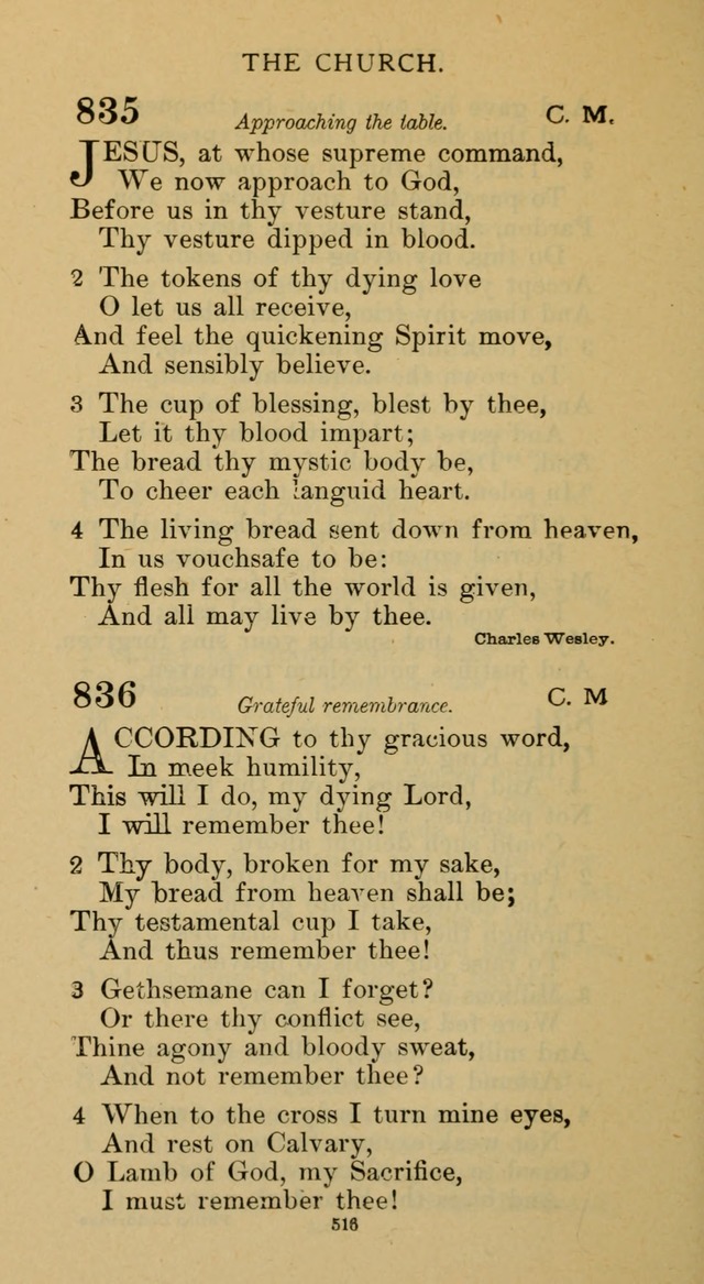 Hymnal of the Methodist Episcopal Church page 516