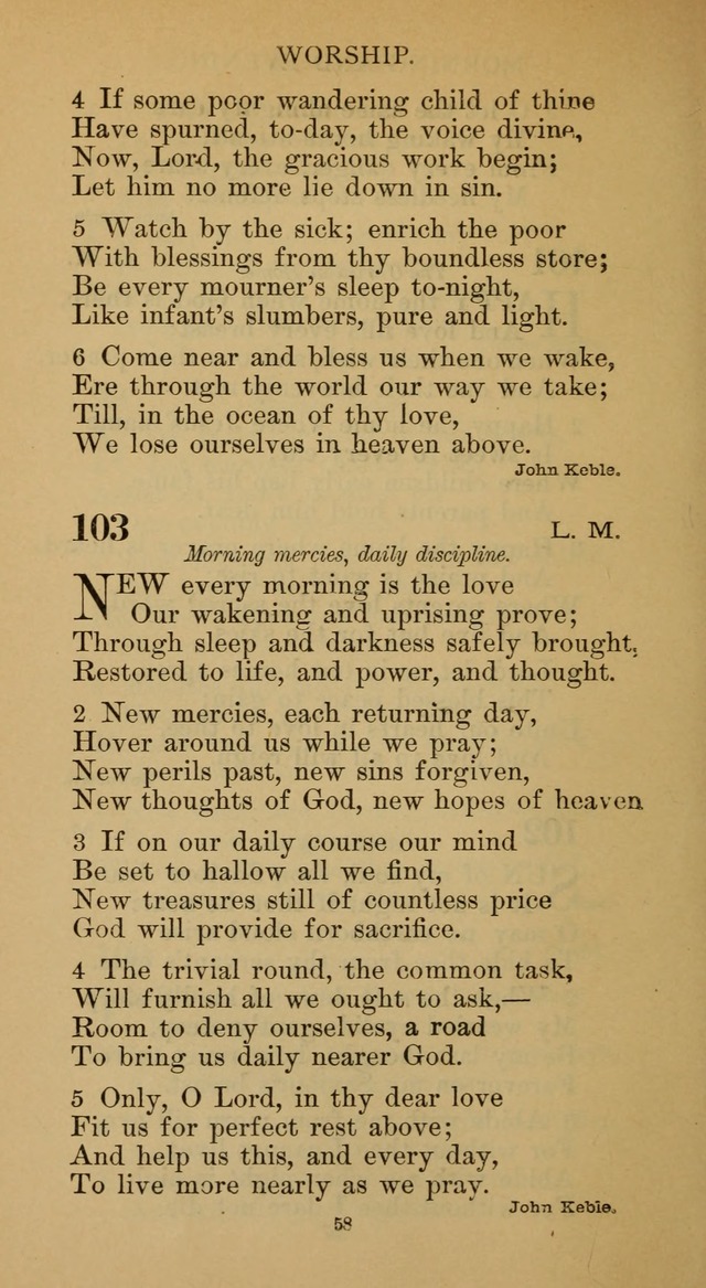 Hymnal of the Methodist Episcopal Church page 58