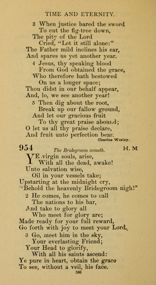 Hymnal of the Methodist Episcopal Church page 586