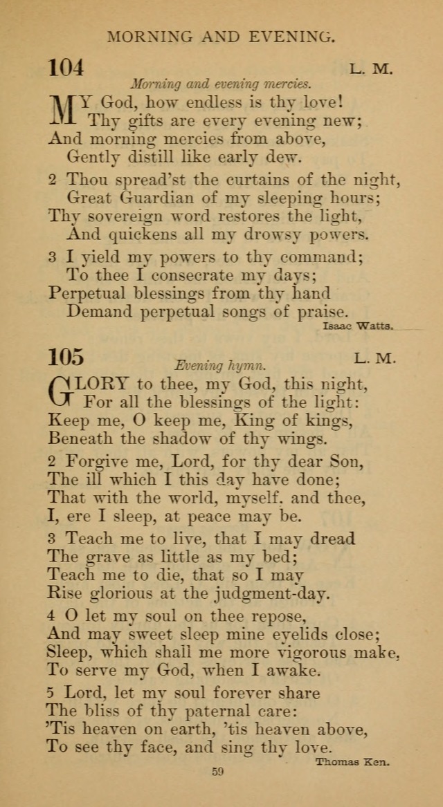 Hymnal of the Methodist Episcopal Church page 59